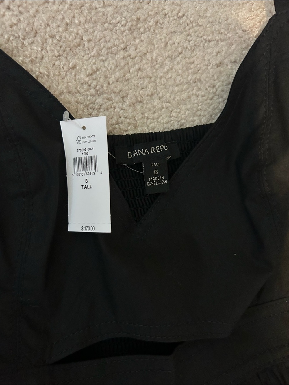 Black Spaghetti-Strap Maxi Dress with Cutout Banana Republic - Picture 6 of 6